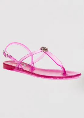 Lucia Jelly Sandals with Back Strap and Crystal Logo