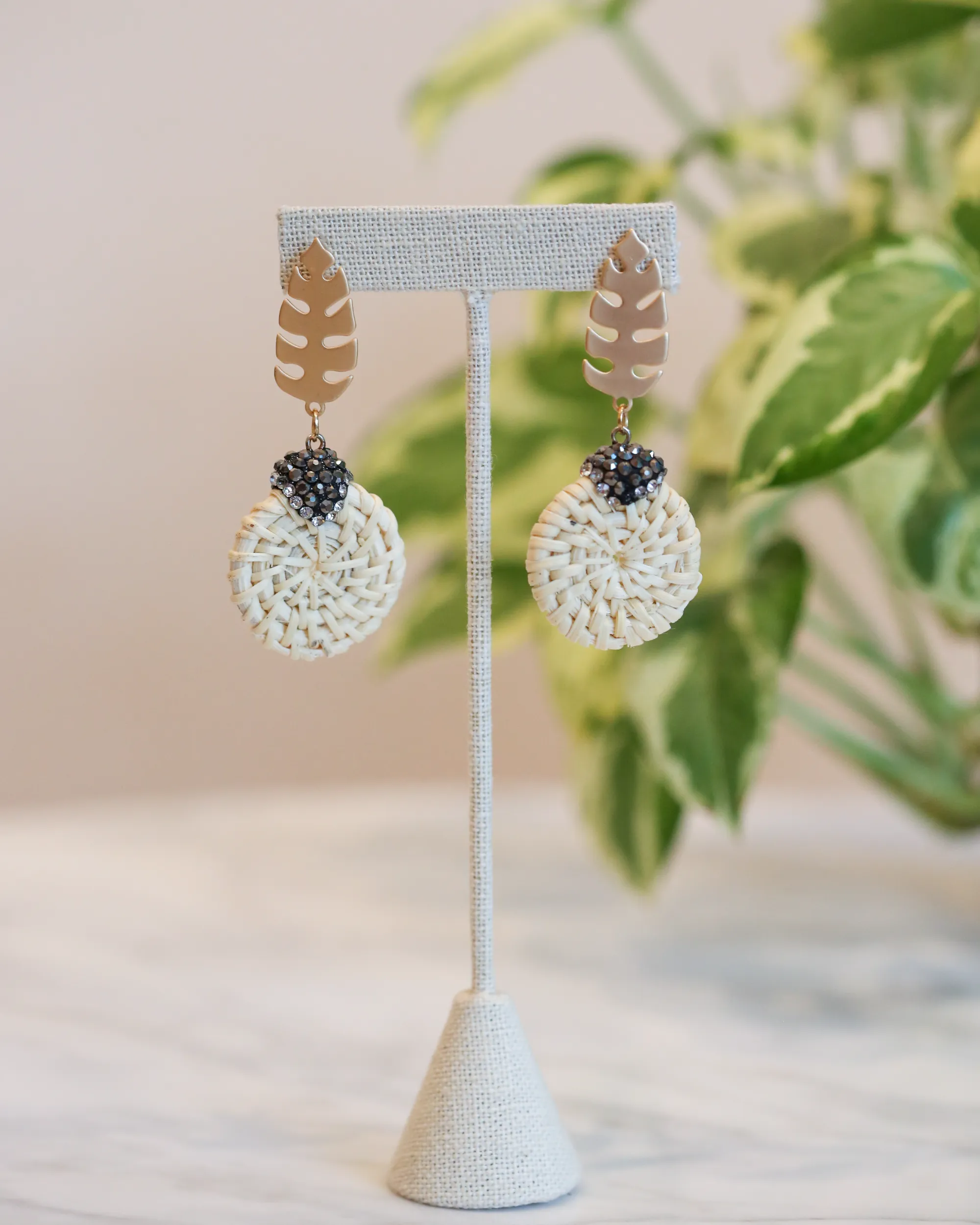 Palm Rattan Earrings