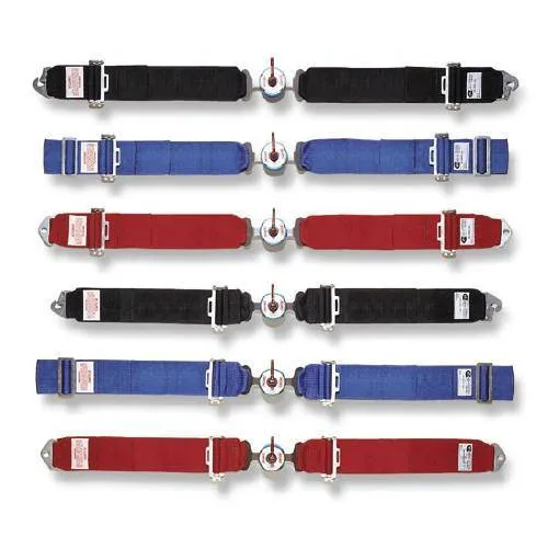 Simpson 55" Camlock Lap Belt - Wrap Around Mount - Pull Down Adjust - Platinum