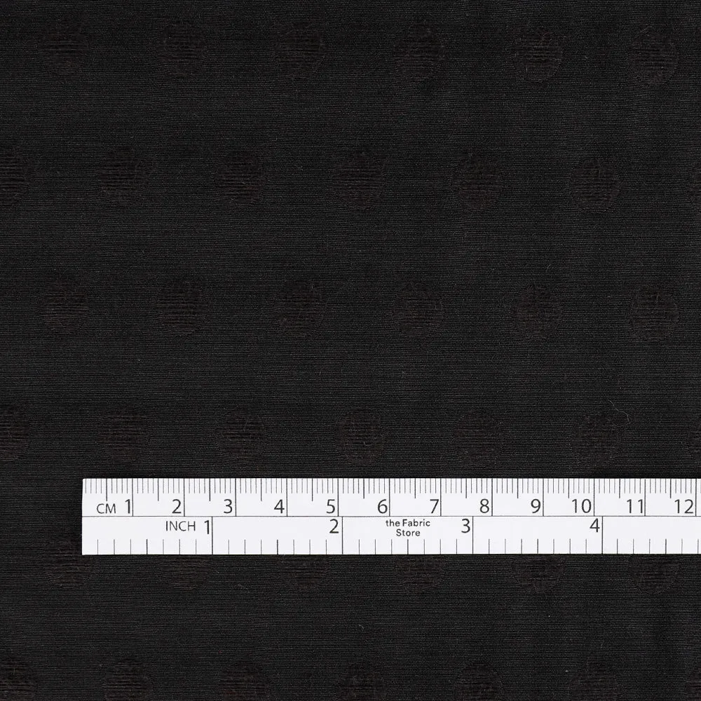Spot Jacquard Cotton - Black (remnant)