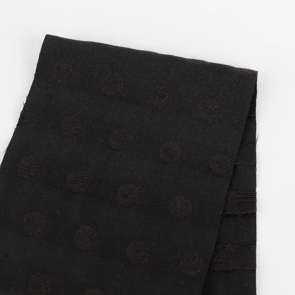 Spot Jacquard Cotton - Black (remnant)