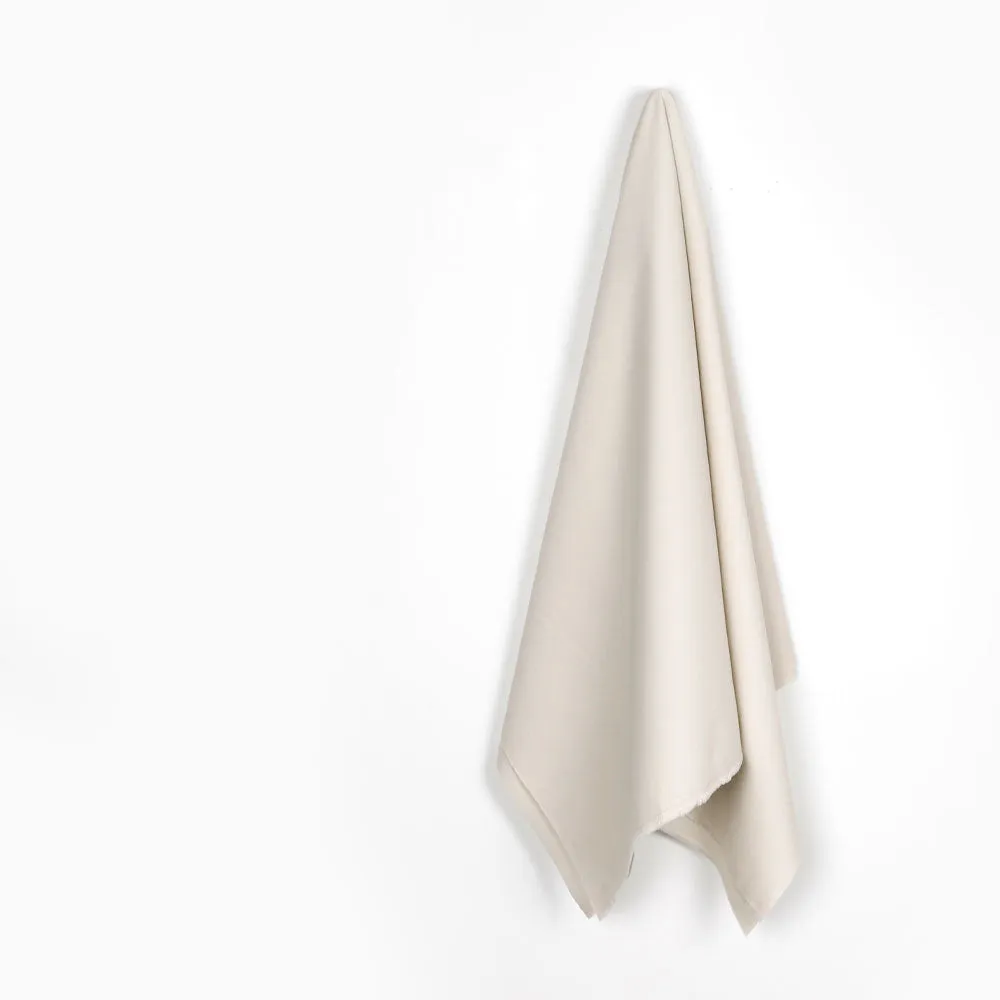 Stretch Cotton Twill Suiting - Soy (remnant)
